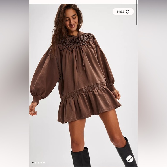 Free People Marty Smocked Mini Dress - Picture 3 of 6